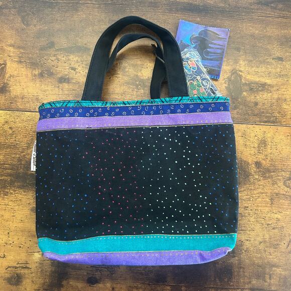 Vintage Laurel Burch Dogs Doggies Canine Family Small Tote Bag Purse NWT LB2073 - Picture 10 of 13